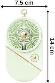 Resim Taşınabililir Mini Usb Şarjlı 3 Kademeli El Vantilatör Fan Soğutucu YS2528 Yeşil 