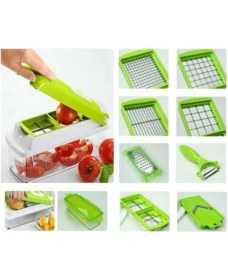 Resim Mbois Nicer Dicer Plus 10 Parça Pratik Patates Soğan Sebze Dilimleyici Doğrayıcı 
