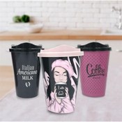 Resim CONAHOME BUFFER® 3 Adet Kahve Bardağı Seti Dekoratif Plastik Kahve Muhafaza Bardağı 