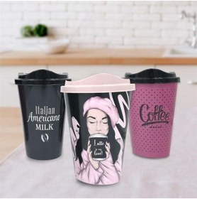 Resim CONAHOME BUFFER® 3 Adet Kahve Bardağı Seti Dekoratif Plastik Kahve Muhafaza Bardağı 