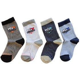 Resim Butik Erkek Çocuk 4 Adet Soccer Yazılı Soket Çorap Çok Renkli 