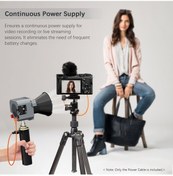 Resim Tenfowee Döner D-tap - 5.5x2.5mm Dc Güç Kablosu 60cm V-mount Pil Bağlantısı 