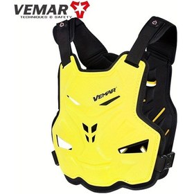 Resim Tcherchı Off-road Yarışı Ve Motokros İçin Koruyucu Motosiklet Zırh Yeleği Sarı 
