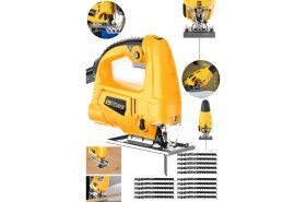 Resim Steiner Alman 4000 W Sjs Metal Şanzıman 6 Kademe Devirli Bakır Sargılı Dekupaj Testere Makinesi + 15 Uç 