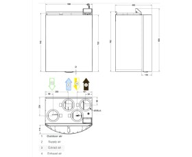 Resim Systemair Save VTR 150/K L Konut Tipi Isı Geri Kazanımlı Havalandırma Cihazı 150M³/H 1kw 