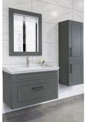 Resim Monaco 80 Cm Banyo Dolabı-Anrasit(Boy Dolap Hariç ) 