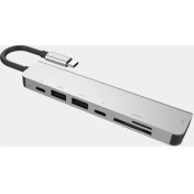 Resim Pmr Type C USB 3.1 7 In1 Adaptör 4K Hmi-2*usb 3.0 Sd-Microsd Kart Okuyucu 