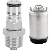 Resim Hangfox Npt 1/2" Konik Dişli Paslanmaz Çelik Top Kilitli Kutu Bağlayıcı - Ev İçinde Üretim Ve Corny Fıçı Uyumlu Adaptör 