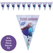 Resim İyiki Doğdun Elsa Temalı Flama Bayrak Set Süs Tüm Yaşlar 