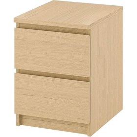 Resim IKEA Komodin Beyaz Renk 40X55 cm Malm Komodin 40X55 cm 2 Çekmeceli Şifonyer 