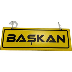 Resim TKY Cam Süsü Yazı ’BAŞKAN’ Mdf Vantuzlu 