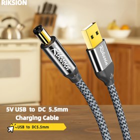 Resim Evrensel Uyumlu! USB'den DC'ye 5.5mm Şarj Adaptörü - Routerlar, Fiber Optik Modemler ve Diğer Elektronik Cihazları Kolayca Şarj Edebilir 