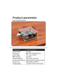 Resim Pazly Kayıpsız Ses Çözücü Kartı: Usb/ Bt/ Aux Girişli, Flac/ Ape/ Wav Desteği, Uzaktan Kumandalı 