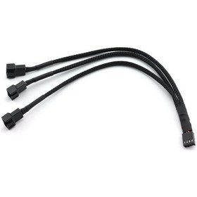 Resim Fan Çoklayıcı Y Pwm Splitter Kablosu 4Pin Dişi 4Pin-2X 3Pin Erkek 