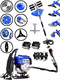 Resim Dragro DRG-2PR M 4x4 Bahçe Seti 2 Zamanlı Sırt Tipi Benzinli Motorlu Tırpan Ot Çim Çayır Biçme Kesme Makinesi 