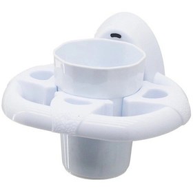 Resim Luz&pos Diş Fırçalık Beyaz Plastik Yapışkanlı - Duvara Monte Çok Renkli 