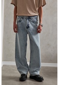 Resim Erkek Ekstra Baggy Jean Pantolon İndigo 