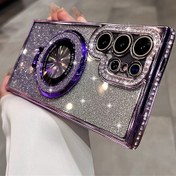 Resim Glitter Gradyan Taşlı Manyetik Ayna Braketi Kılıfı için S25 S24 Ultra S23 S22 Artı FE A55 A35 A16 A56 A36 Kız 