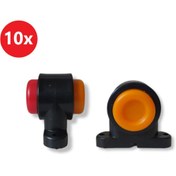 Resim hilalshops 12 Ledli Neon Takoz Lamba 10 Adet (kırmızı-turuncu) 