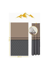 Resim Parlak Saten Mikro Kumaş Çift Kanat Fon Perde Takımı Prd0006 Renkli 