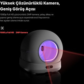 Resim Xenon Smart Akıllı Kameralı Kedi Tuvaleti Çelik Kase 4 LT Mama Kabı Bataryalı Su Pınarı ve Filtre 4'lü Pet Seti 