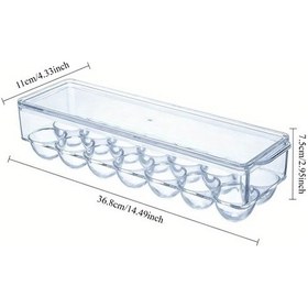 Resim Chuangyinshop Transparan 14 Gözlü Plastik Yumurta Saklama Kabı Kapaklı Dayanıklı Buzdolabı Organizer 