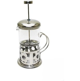 Resim Çelik Kulplu Cam French Press - 350 Ml Renkli 