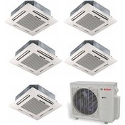 Resim Multi Kaset Tipi İnverter Klima 42000 Btu 1 Dış + 5 İç Ünite 9000 + 9000 +9000 + 9000 + 18000 Bosch