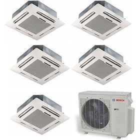 Resim Multi Kaset Tipi İnverter Klima 42000 Btu 1 Dış + 5 İç Ünite 9000 + 9000 +9000 + 9000 + 18000 