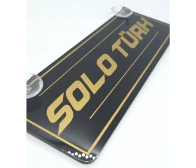 Resim Cybill Store Solo Türk Altın Yazılı Gold Serisi Vantuzlu Dekor Pleksi Plaka 