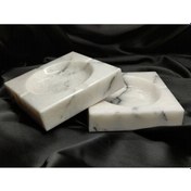 Resim Kalın Leylak Mermer Küllük Kül Tablası 