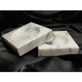 Resim Kalın Leylak Mermer Küllük Kül Tablası 