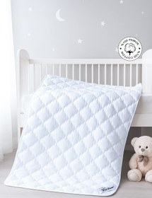 Resim %100 Pamuk Bebek & Çocuk Yorganı |1. Sınıf Silikon Dolgu | 100x150 cm | Antialerjik | Nefes Alabilen 