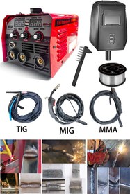 Resim STAXX POWER 3'ü 1 Arada MIG + İnverter Kaynak +TIG 3 Fonksiyonlu Gazsız Gazaltı Dijital Ekran + Kaynak Teli 