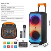 Resim Tastech Kablosuz Mikrofonlu Bluetooth Speaker Taşınabilir Tekerlekli Büyük Boy Kablosuz Şarjlı Hoparlör 