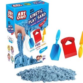 Resim Art Sand Aksesuarlı Mavi Oyun Kumu 1000 Gr. - Kinetik Kum Seti - Natural Kum - Doğal Kum Renkli 