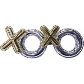 Resim Mena Rise Gümüş Renk Xoxo Yazılı Parti Gözlüğü 17X7 cm - Lisinya 
