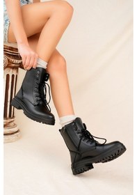 Resim Epaavm - Siyah Cilt Kadın Postal Bot - Erd2201 Siyah 