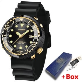 Resim Hanyang Altın Siyah-Silikon Erkekler Için Yeni Lıge Silikon Izle 5ATM Spor Su Geçirmez Izle Tarih Kuvars Kol Saati Aydınlık Saat Erkek Saatler Reloj Hombre + Kutu (Yurt Dışından) 