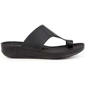 Resim Muya Ara Anatomik Taban Parmak Arası Kadın Terlik Siyah 