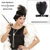 Resim Retro Charliston Aksesuar Seti – Gatsby Kostüm Seti 