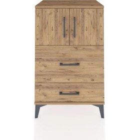 Resim Hyperion Komodin Tek Raflı 2 Çekmeceli 2 Kapaklı 60X44X96 Çam-Çam 