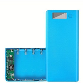 Resim Kaynak gerektirmeyen 8 bölmeli 18650 pil kutusu, yeni power bank kılıfı, dijital ekranlı mobil güç kaynağı montaj seti, DIY kit 