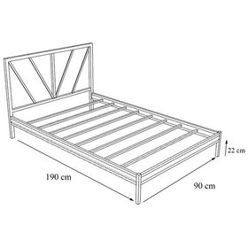 Resim Metalia Gm 228 Gözde Siyah Dublex Tek Kişilik Karyola 90X190 