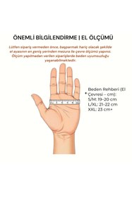Resim Mustran İçi Polarlı Motosiklet Kar Kayak Eldiveni +Bere+ Atkı 3lü Kışlık Set LED Kafa Bandı Hediyeli 