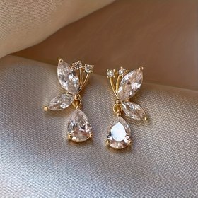Resim Fransız Esintili Zarif Kelebek Sallantılı Küpeler, Taşlı Aksanlarla, Çinko Alaşım, Partiler ve Tatiller İçin, Kelebek Küpeler, Damlalık, Lüks, Günlük Kullanım 