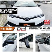 Resim Toyota Corolla Uyumlu 2014 - 2018 Yarasa Batman Ayna Kapağı Piano Black 