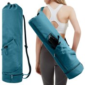 Resim Alien Outdoor Sports 30L Büyük Kapasiteli Taşınabilir Yoga Matı Saklama Çantası, Şişe Cebi ve Islak Bölme-Mavi (Yurt Dışından) 