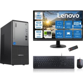 Resim Lenovo Thinkcentre Neo 50T Gen5 Intel Core I7 14700 96GB Ddr5 1tb SSD 21.5 Inç Monitör Freedos Nvidia GT730 4gb Masaüstü Bilgisayar 7302112UAS0GL00F28 + Zetta Flash Bellek 