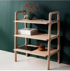 Resim Woodesk Albero, Ahşap Kitaplık, 90x90, Natural Renk, Cpt4654-90 